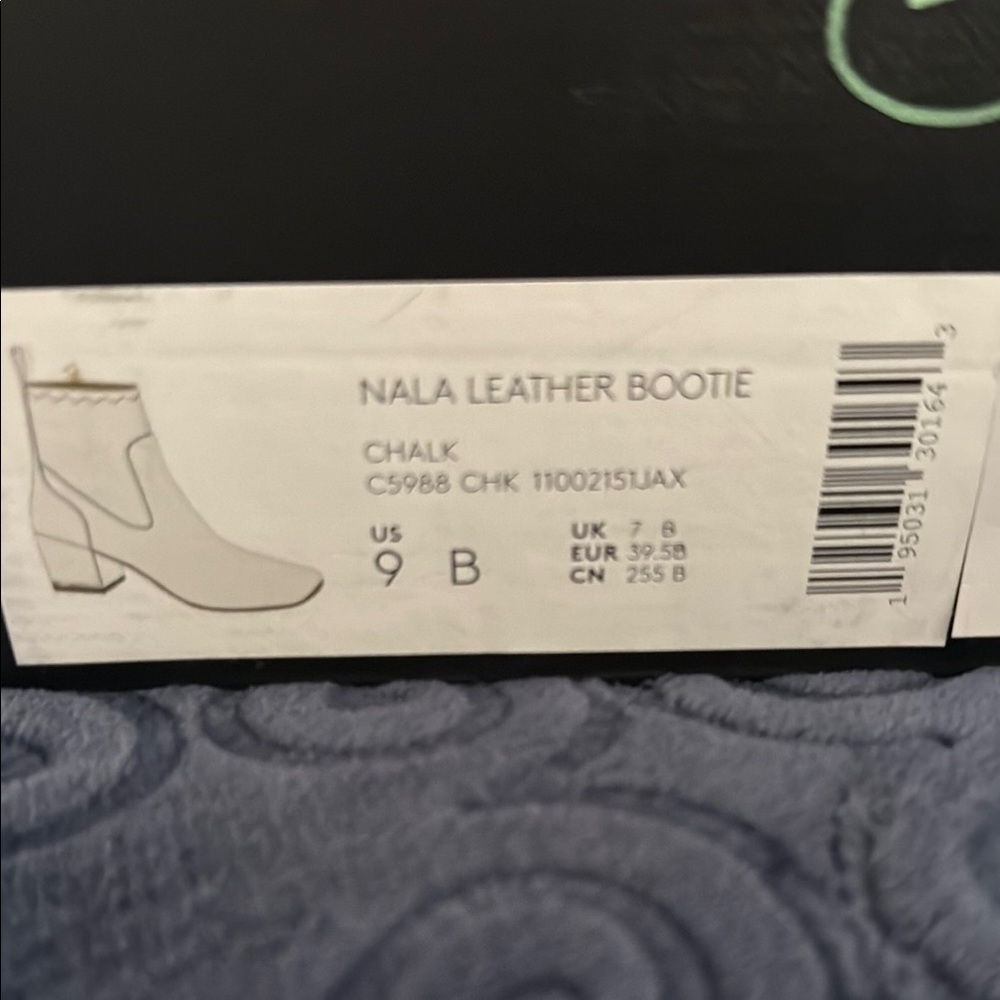 Coach Nala Leather Bootie in Chalk